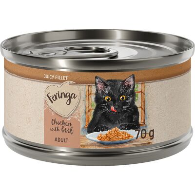 24x70g Kip met Rund Feringa Juicy Fillet Katten Natvoer 24x70g Kip met Rund Feringa Juicy Fillet Katten Natvoer