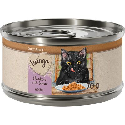 24x70g Kip met Tonijn Feringa Juicy Fillet Katten Natvoer 24x70g Kip met Tonijn Feringa Juicy Fillet Katten Natvoer