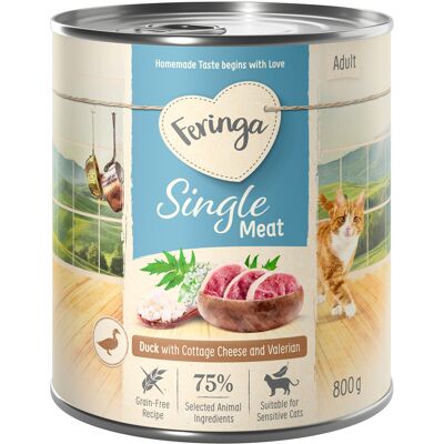 Feringa Single Meat Menu 6 x 800 g - Eend met Cottage cheese & Valeriaan Feringa Single Meat Menu 6 x 800 g - Eend met Cottage cheese & Valeriaan