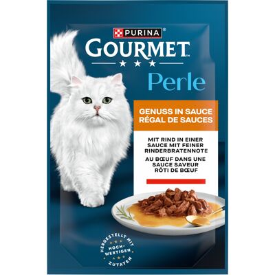 26x85g Rund in Saus Gourmet Perle Sauce Delight Kattenvoer 26x85g Rund in Saus Gourmet Perle Sauce Delight Kattenvoer