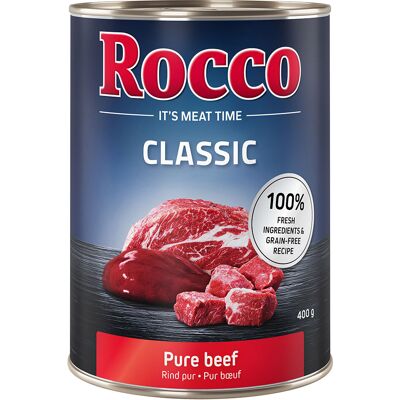 24x400g Rund Puur Rocco Classic Hondenvoer 24x400g Rund Puur Rocco Classic Hondenvoer