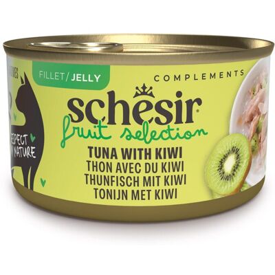 12x75g Schesir Cat Fruit Selection tonijn en kiwi in gelei natvoer voor katten 12x75g Schesir Cat Fruit Selection tonijn en kiwi in gelei natvoer voor katten