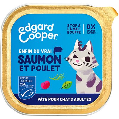 12x85g Edgard & Cooper Adult Graanvrije Paté zalm, kip - Paté voor katten 12x85g Edgard & Cooper Adult Graanvrije Paté zalm, kip - Paté voor katten