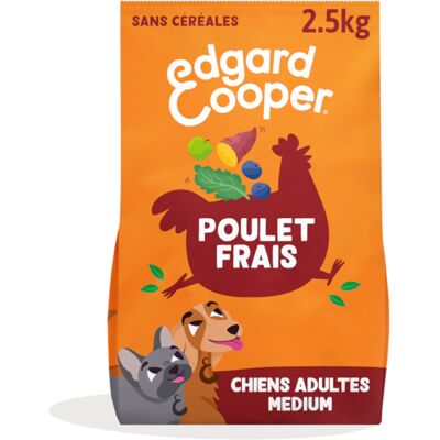 2,5kg Edgard & Cooper Adult Graanvrij Kip - Droog hondenvoer 2,5kg Edgard & Cooper Adult Graanvrij Kip - Droog hondenvoer