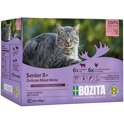 12x 85g Bozita Morsels in Sauce Senior Gemengd Pakket Nat Kattenvoer 12x 85g Bozita Morsels in Sauce Senior Gemengd Pakket Nat Kattenvoer