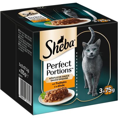 96 x 37,5 g Sheba Perfect Portions Sauce met Kalkoen nat kattenvoer 96 x 37,5 g Sheba Perfect Portions Sauce met Kalkoen nat kattenvoer