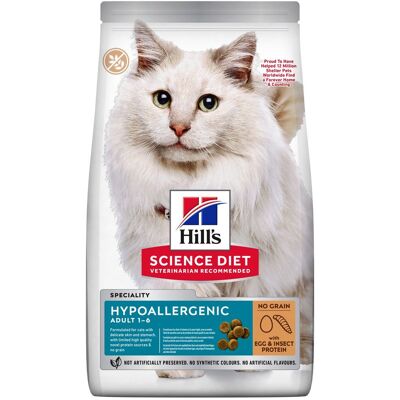 1,5kg Hill's Science Plan Adult Hypoallergenic No Grain met Ei & Insecteneiwit 1,5kg Hill's Science Plan Adult Hypoallergenic No Grain met Ei & Insecteneiwit