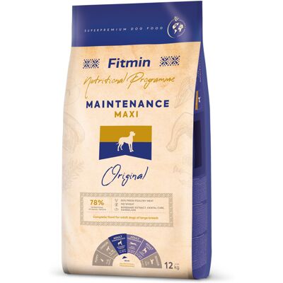 12kg Fitmin Programma Maxi Maintenance droog hondenvoer 12kg Fitmin Programma Maxi Maintenance droog hondenvoer