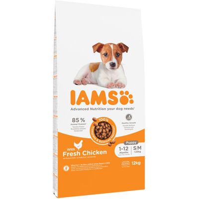 IAMS Advanced Nutrition Puppy & Junior Small / Medium Kip Hondenvoer - 12 kg IAMS Advanced Nutrition Puppy & Junior Small / Medium Kip Hondenvoer - 12 kg