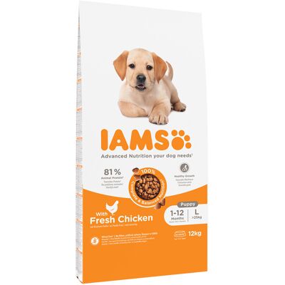 IAMS Advanced Nutrition Puppy & Junior Large Kip Hondenvoer - 12 kg IAMS Advanced Nutrition Puppy & Junior Large Kip Hondenvoer - 12 kg