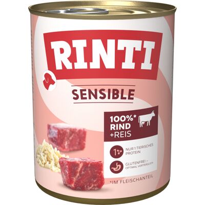 6x800g Rinti Sensible Rund & Rijst 6x800g Rinti Sensible Rund & Rijst
