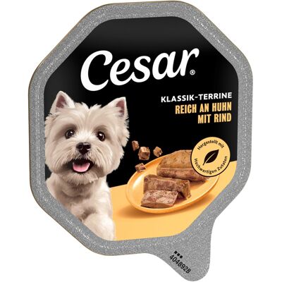 Megapack Cesar kuipjes 28 x 150 g - Klassieke terrine met gevogelte en rund Megapack Cesar kuipjes 28 x 150 g - Klassieke terrine met gevogelte en rund