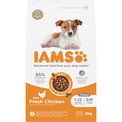 IAMS Advanced Nutrition Puppy & Junior Small / Medium Kip Hondenvoer - Dubbelpak: 2 x 3 kg IAMS Advanced Nutrition Puppy & Junior Small / Medium Kip Hondenvoer - Dubbelpak: 2 x 3 kg