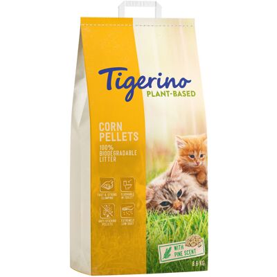 2x 14l Tigerino Maïs kattenbakvulling op Plantaardige basis - Dennengeur 2x 14l Tigerino Maïs kattenbakvulling op Plantaardige basis - Dennengeur