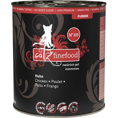 6 x 800g catz finefood Purrrr No.103 Kip natvoer voor katten 6 x 800g catz finefood Purrrr No.103 Kip natvoer voor katten