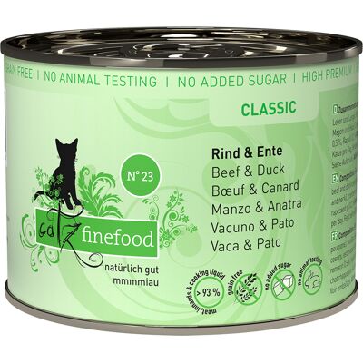 12x200g Rund & Eend catz finefood Kattenvoer nat 12x200g Rund & Eend catz finefood Kattenvoer nat