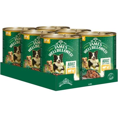 6x800g James Wellbeloved Adult Hond Hypoallergeen Lam en Kip natvoer voor honden 6x800g James Wellbeloved Adult Hond Hypoallergeen Lam en Kip natvoer voor honden