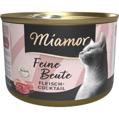Miamor Fijne Prooi Kattenvoer 12 x 185 g - Vleescocktail Miamor Fijne Prooi Kattenvoer 12 x 185 g - Vleescocktail