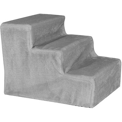 Lionto huisdierentrap met pluche hoes lichtgrijs 46x36x4cm Lionto huisdierentrap met pluche hoes lichtgrijs 46x36x4cm