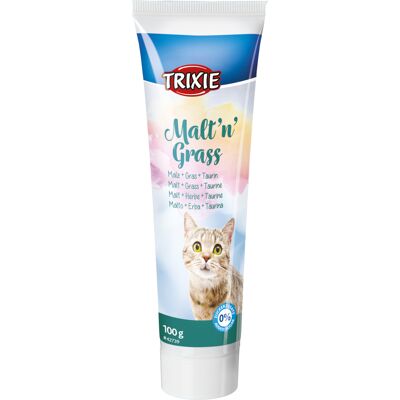 Voordeelpakket: 6x100g Trixie Malt'n'Grass mout + gras + taurine kattensnack Voordeelpakket: 6x100g Trixie Malt'n'Grass mout + gras + taurine kattensnack