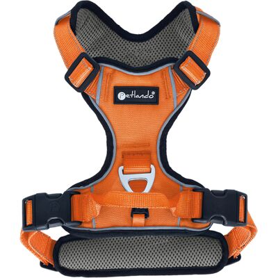 Petlando outdoor harnas, oranje maat M: 56-68cm borstomtrek hond Petlando outdoor harnas, oranje maat M: 56-68cm borstomtrek hond