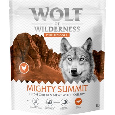 Wolf of Wilderness "Explore The Mighty Summit" - Performance Hondenvoer - Voordeelpakket: 4 x 1 kg Nieuw Recept Wolf of Wilderness "Explore The Mighty Summit" - Performance Hondenvoer - Voordeelpakket: 4 x 1 kg Nieuw Recept