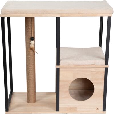 Designed by Lotte Krabpaal van hout Nala M naturel / zwart kat Designed by Lotte Krabpaal van hout Nala M naturel / zwart kat
