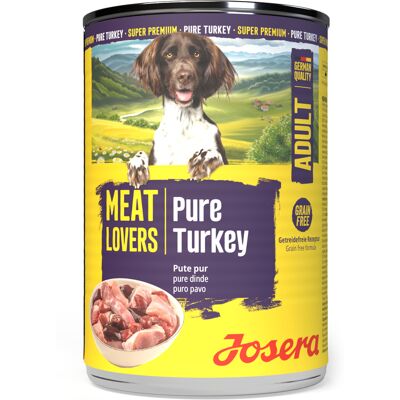Josera Meatlovers Pure 6 x 400 g - Kalkoen (nieuw Design) Josera Meatlovers Pure 6 x 400 g - Kalkoen (nieuw Design)
