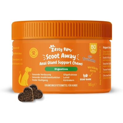 165g 50 Kau-snacks Zesty Paws Scoot Away Anal Gland Support Chews Supplementvoeding voor honden 165g 50 Kau-snacks Zesty Paws Scoot Away Anal Gland Support Chews Supplementvoeding voor honden