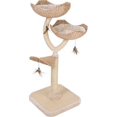 zooplus Exclusive Cat´s Flower Krabpaal Crème L55 x B55 x H130 cm zooplus Exclusive Cat´s Flower Krabpaal Crème L55 x B55 x H130 cm