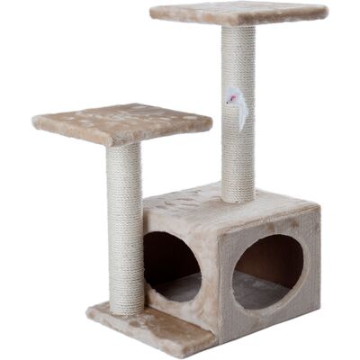 zooplus Exclusive Krabpaal Oase Beige L44 x B33 x H69 cm zooplus Exclusive Krabpaal Oase Beige L44 x B33 x H69 cm