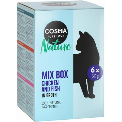 36x50g Nature Maaltijdzakjes Mix (6 soorten) Cosma Kattenvoer 36x50g Nature Maaltijdzakjes Mix (6 soorten) Cosma Kattenvoer