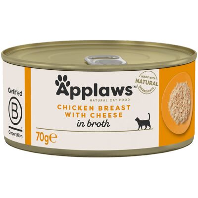 24x70g Kippenborst & Kaas Applaws Kattenvoer 24x70g Kippenborst & Kaas Applaws Kattenvoer