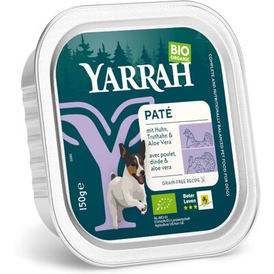 Yarrah Biologische Paté 12 x 150 g - Bio-Kalkoen met Bio-Aloe Vera Yarrah Biologische Paté 12 x 150 g - Bio-Kalkoen met Bio-Aloe Vera