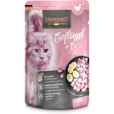 Leonardo Finest Selection Zakjes 16 x 85 g - Gevogelte & Ei Leonardo Finest Selection Zakjes 16 x 85 g - Gevogelte & Ei