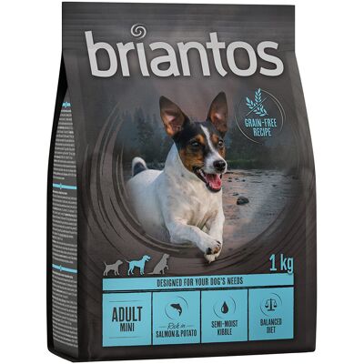 Briantos Adult Mini Zalm & Aardappel - Graanvrij Hondenvoer - 4 x 1 kg Briantos Adult Mini Zalm & Aardappel - Graanvrij Hondenvoer - 4 x 1 kg