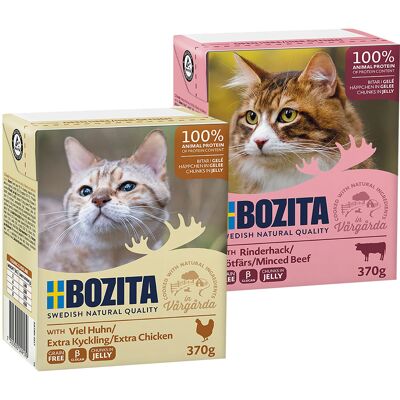 Voordeelpakket Bozita Tetra Hapjes in Gelei 24 x 370 g Kattenvoer - Mixpakket Gelei (Rundergehakt & Veel kip) Voordeelpakket Bozita Tetra Hapjes in Gelei 24 x 370 g Kattenvoer - Mixpakket Gelei (Rundergehakt & Veel kip)