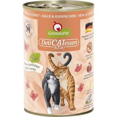 GranataPet DeliCatessen 6 x 400 g Kattenvoer - Kalf & Konijn GranataPet DeliCatessen 6 x 400 g Kattenvoer - Kalf & Konijn