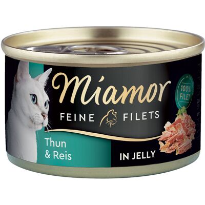 24 x 100g tonijn & rijst in gelei Miamor natvoer voor katten 24 x 100g tonijn & rijst in gelei Miamor natvoer voor katten