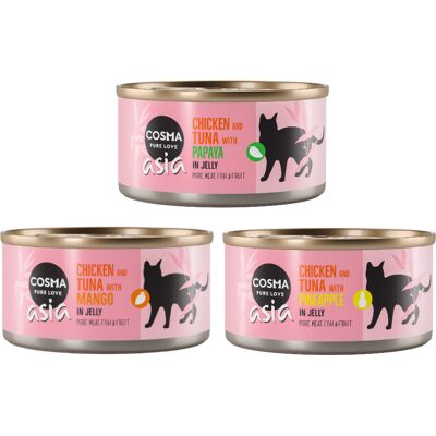 24x170g Cosma Asia in Jelly Kattenvoer - Diverse Smaken 24x170g Cosma Asia in Jelly Kattenvoer - Diverse Smaken