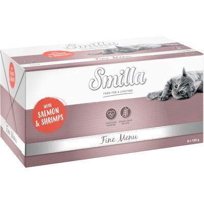 24x100g Zalm & Garnalen Smilla Fine Menu Kattenvoer nat 24x100g Zalm & Garnalen Smilla Fine Menu Kattenvoer nat