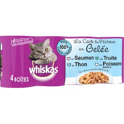Vis in Gelei (12 x 390 g) Whiskas La Carte 12x390/400g Natvoer Katten Vis in Gelei (12 x 390 g) Whiskas La Carte 12x390/400g Natvoer Katten
