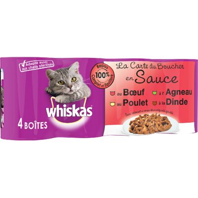 Vlees in Saus (12 x 390 g) Whiskas La Carte 12x390/400g Natvoer Katten Vlees in Saus (12 x 390 g) Whiskas La Carte 12x390/400g Natvoer Katten