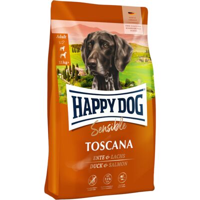 12,5kg Toscane Zalm & Eend Happy Dog Supreme Sensible Hondenvoer 12,5kg Toscane Zalm & Eend Happy Dog Supreme Sensible Hondenvoer