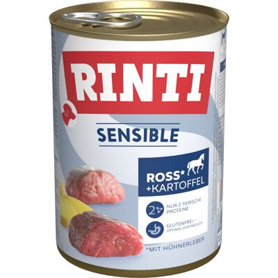Rinti Sensible 6 x 400 g - Rund, Kippenlever en Aardappel Rinti Sensible 6 x 400 g - Rund, Kippenlever en Aardappel