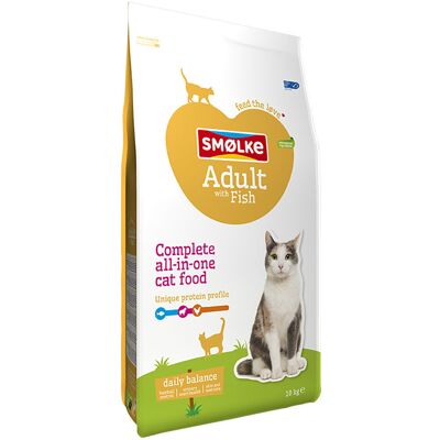 Smolke 10kg Adult Vis & Rijst Daily Balance Smølke Kattenvoer Smolke 10kg Adult Vis & Rijst Daily Balance Smølke Kattenvoer