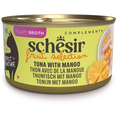 12x75g Schesir Cat Fruit Selection tonijn en mango in bouillon natvoer voor katten 12x75g Schesir Cat Fruit Selection tonijn en mango in bouillon natvoer voor katten