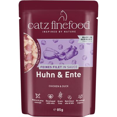 16x85g catz finefood Fijn Filet Kip & Eend Kattenvoer nat 16x85g catz finefood Fijn Filet Kip & Eend Kattenvoer nat