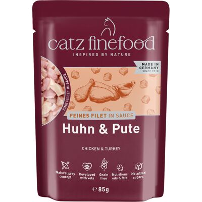 16x85g catz finefood Fijn Filet Kip & Kalkoen Kattenvoer nat 16x85g catz finefood Fijn Filet Kip & Kalkoen Kattenvoer nat