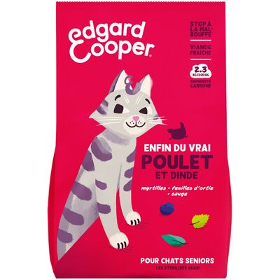 2kg Edgard & Cooper Senior Kip, Kalkoen - Kattenvoer 2kg Edgard & Cooper Senior Kip, Kalkoen - Kattenvoer